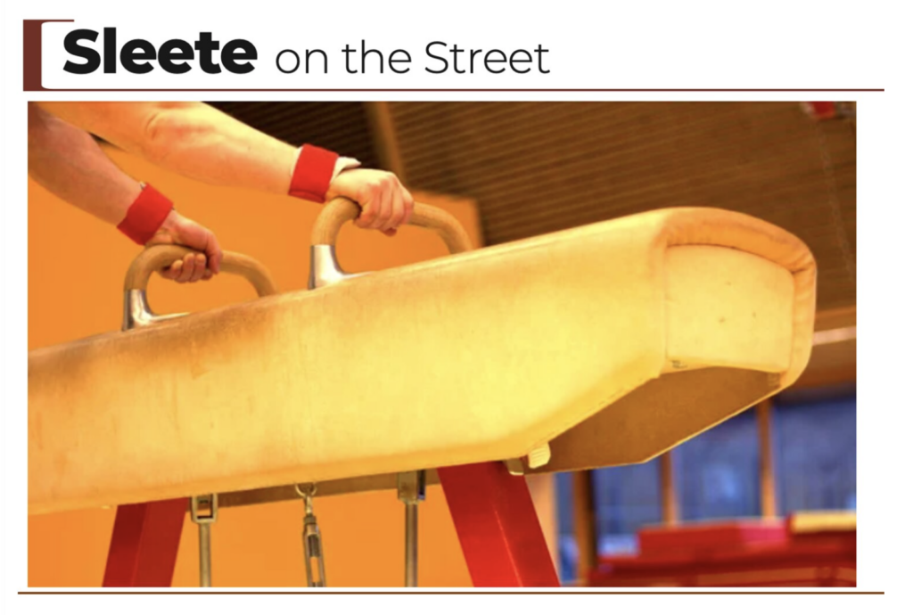 Sleete On The Street | The sales pro’s pommel horse | Sleete Sales Scripts, LLC | Media Sales Consultant | Sales Training